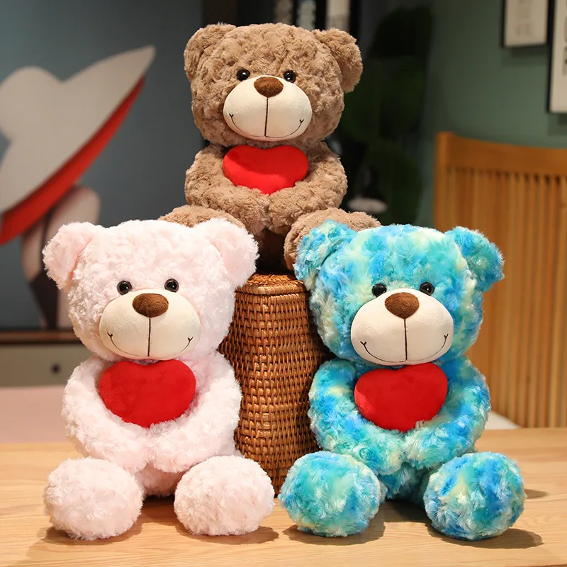 45cm Love Teddy Bear Plush Toy Cute Soft Stuffed Animals Bear Dolls 2023 New Hot Plush Toys for Girdfriend Valentine's Day Gifts