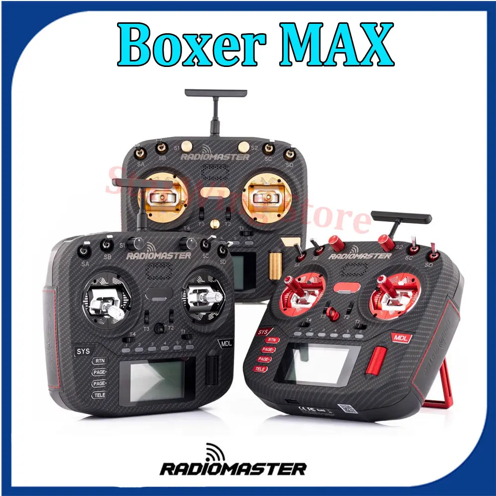 

RadioMaster Boxer Max Version With CNC AG01 Hall Gimbals Carbon Fiber ExpressLRS 2.4G 16ch Transmitter Remote Control