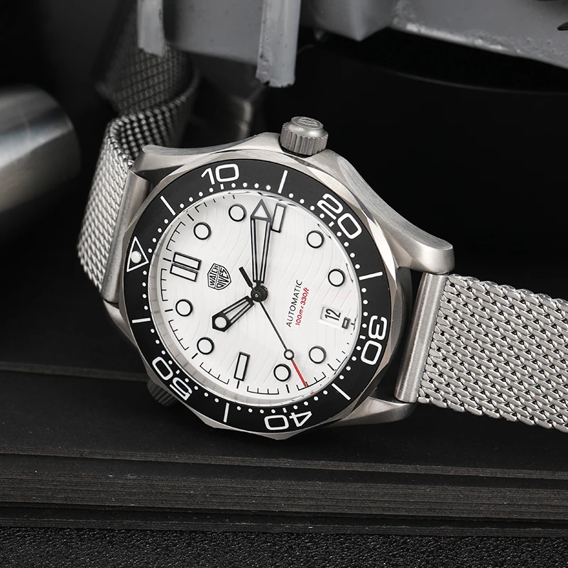 Watchdives WD007 Nttd Watch NH35 Automatic Movement 007 titanium Style Watches BGW9 Luminous Domed Sapphire Crystal Wristwatch