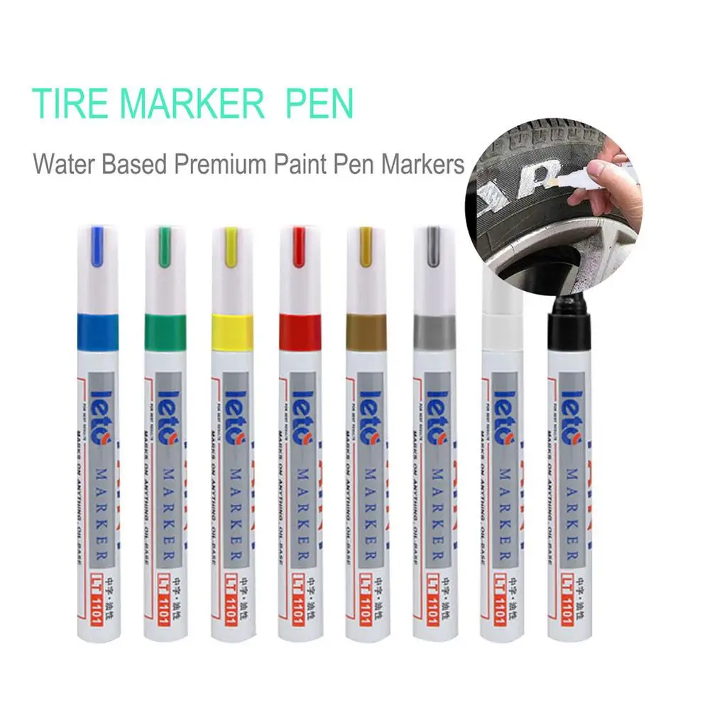 LT1101 White Tyre Paint Marker Pen Application