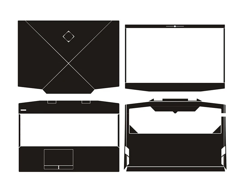 Protezione Della Copertura Della Decalcomania Della Pelle Dell'Autoadesivo Del Computer Portatile In Fibra Di Carbonio Per Hp Omen 15 (2019) Muslimate