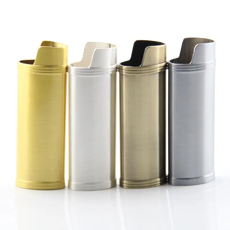 4 色の亜鉛合金模様のシェル金属ケース装飾 Bic J6 大型ライター