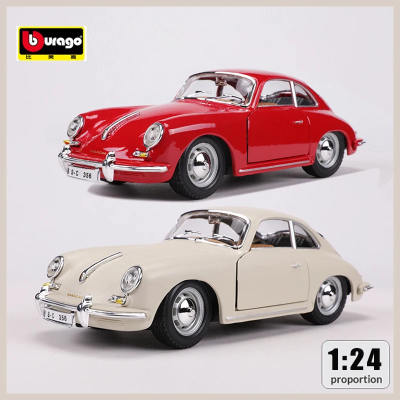 

New Bburago 1:24 Porsche 356B Coupe 1961 Alloy Car Diecasts & Toy Vehicles Car Model Miniature Scale Model Car Toys For Children