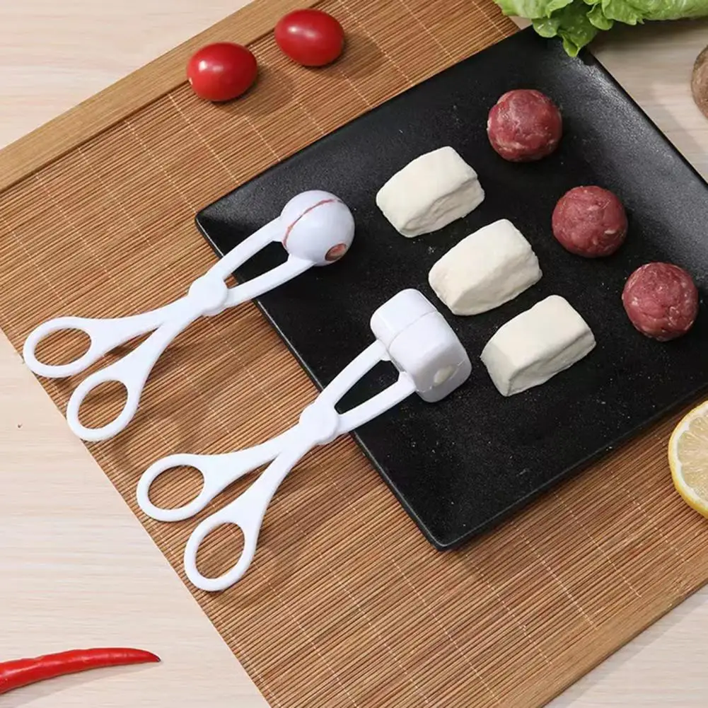 VEVOR Meatball Maker Tongs 2 PCS Stainless Steel Cake Pop Scoop Ball Maker  with Anti-Slip Rubber Handles 