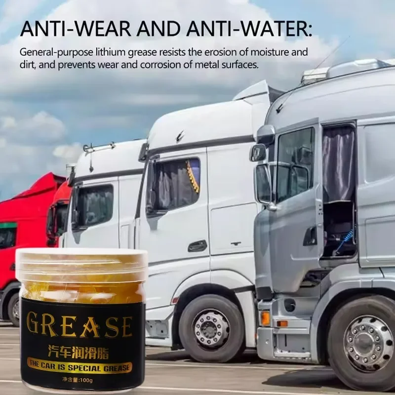 Grease Car Bearing Lubricant 100g High Low-Temperature Resistance Yellow Grease Waterproof Auto Hub Bearings Lubricating Oil