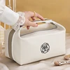 Premium Handheld Portable Camellia Canvas Makeup Bag for Travel Large Capacity Toiletries Cosmetics Skincare Storage Bag 3