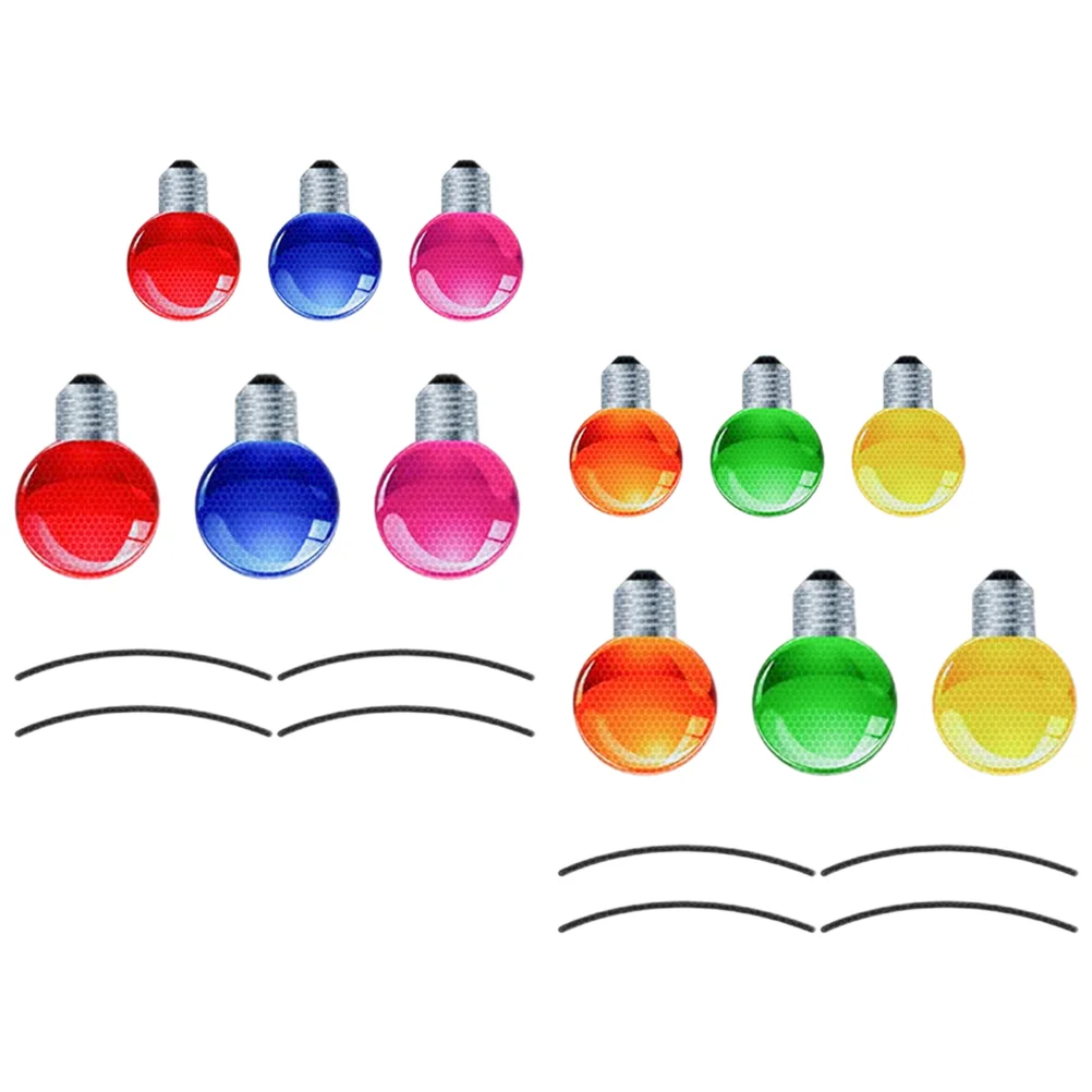 

Christmas Car Magnets Stickers Reflective Bulb Magnets Christmas Car Refrigerator Decorations