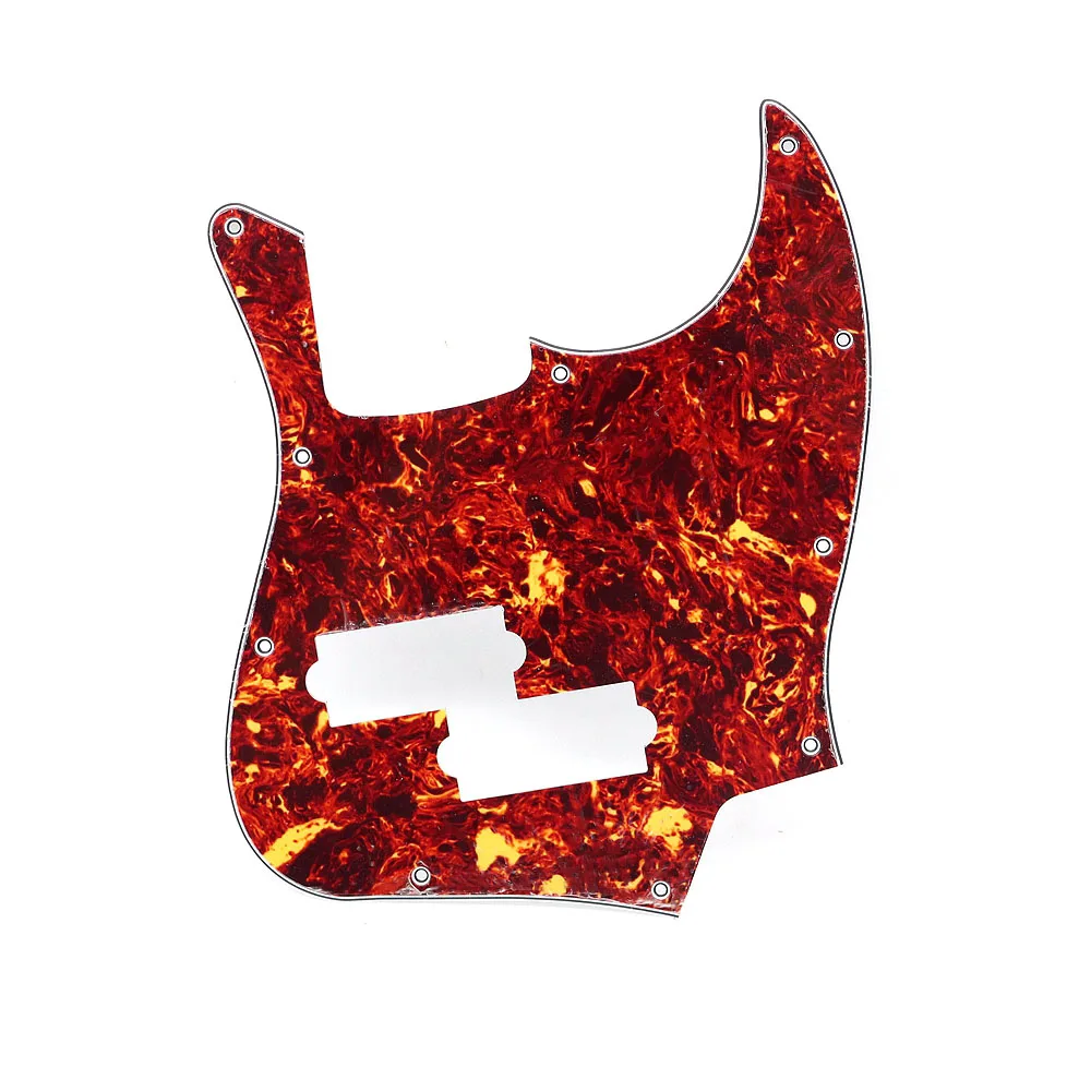Replacment Pickguard For Jazz Bass 5 String JB ,4ply Red Tortoise