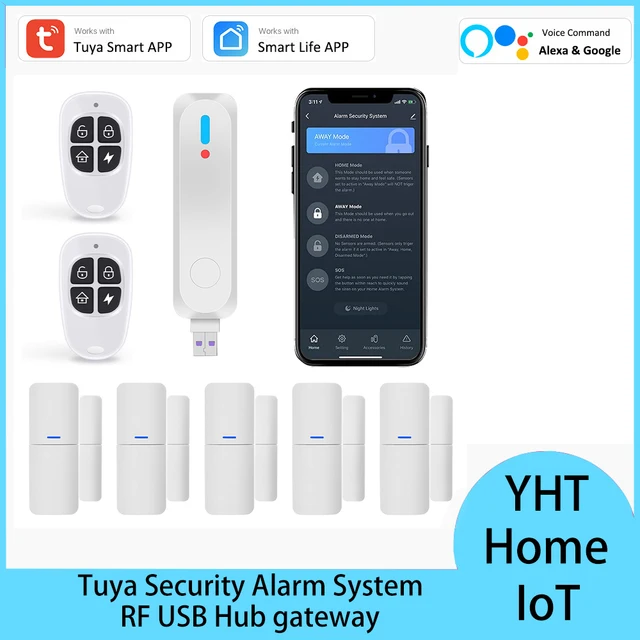 Tuya Smart Alexa Google Biztonsági Riasztórendszer Rf Usb Dongle Hub ...