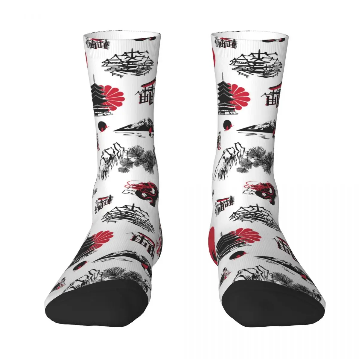 Seamless Background With Japanese Thumbnails Adult Socks,Unisex socks,men Socks women Socks