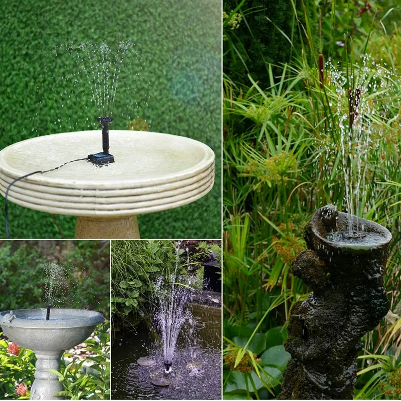 Solar Water Fountain Pool Solar Garden Fountain Pump Waterfall Outdoor Bird Bath Running Powered Floating Decoration solar fountain solar fountain pump water fountain garden pond fountain solar water pump