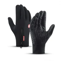 Winter Men's Gloves Warm Touchscreen Sport Fishing Splash-proof Skiing Army Cycling Snowboard Nonslip Zipper Women Gloves 1