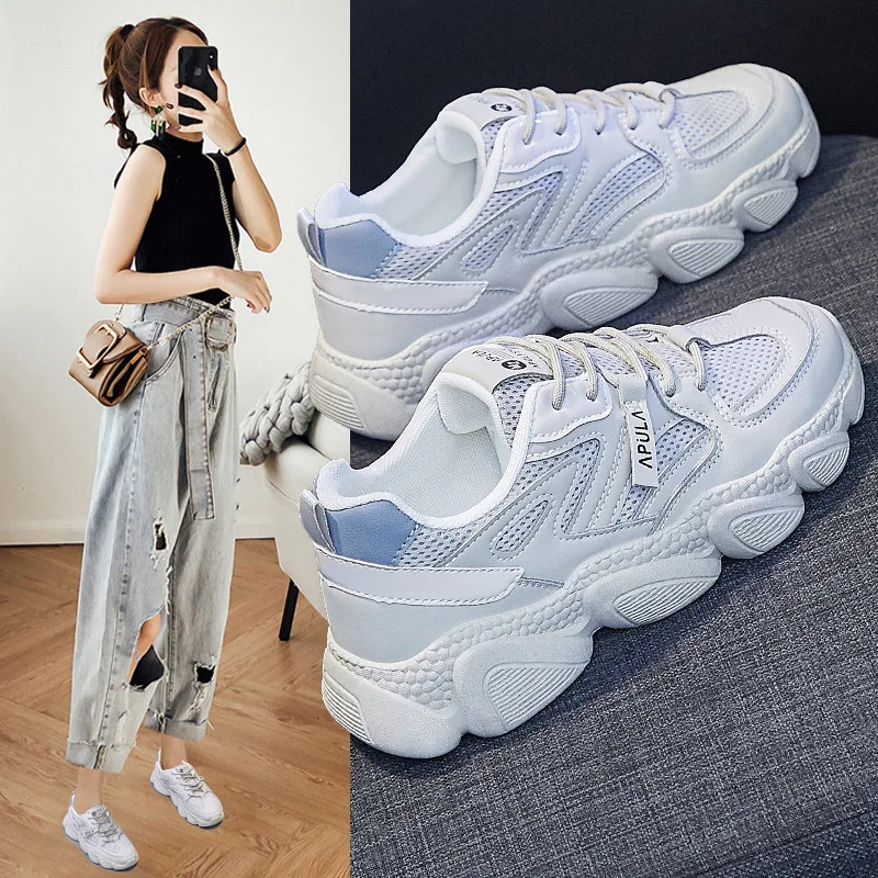 Spring & Summer Women And Girls  Shoes Fashion Breathable Female Sneakers Sports Casual Size 35-40