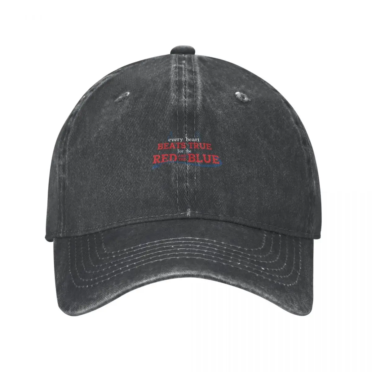 

Every Heart Beats True For The Red and the Blue Cowboy Hat Christmas Hats Golf Hat Trucker Hats Mens Cap Women'S