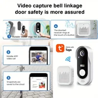 Tuya WiFi Video Doorbell - 2-Way Audio, Outdoor 1080P HD, SD+Cloud Storage, Motion Detection, Easy Setup & Live Alerts - Image 6