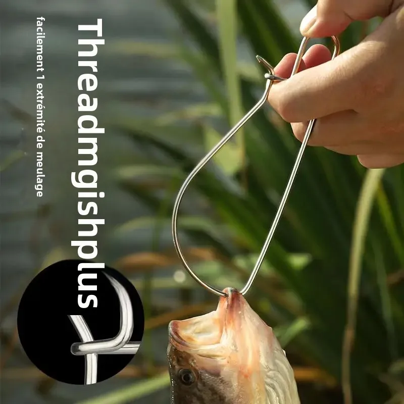 Attache poisson vivant inox - Fermoir pêche avec câble pour conserver vos prises - Accessoires pêche