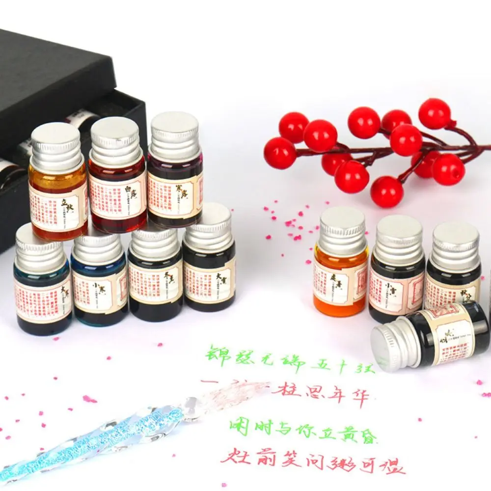 24 색상 7ML 컬러 리필 잉크 쓰기 그래피티 카본 프리 잉크 고품질 리필 만년필 잉크 딥펜