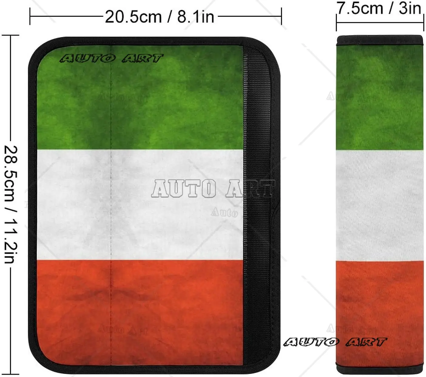 Car Seat Belts Pads Italian Flag Universal Car Seat Belt Shoulder Pads Strap Covers for Adults Belt Cushions