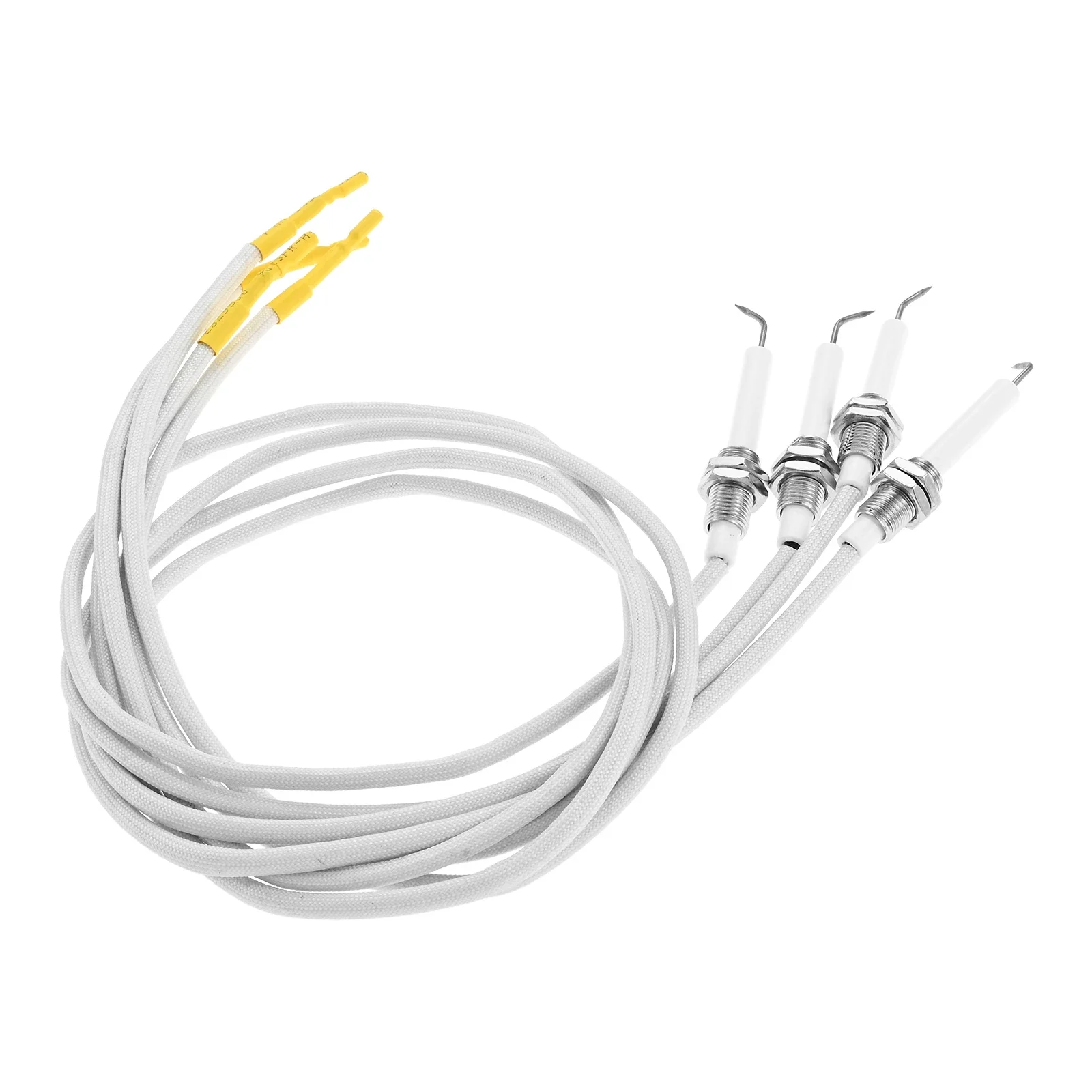 M10*1 Thread Igniter 27 Inch Ignitor Wire Ceramic Spark Plug Ignition Electrode For Fire Pit Burner Gas Grill Burner BBQ 4pcs