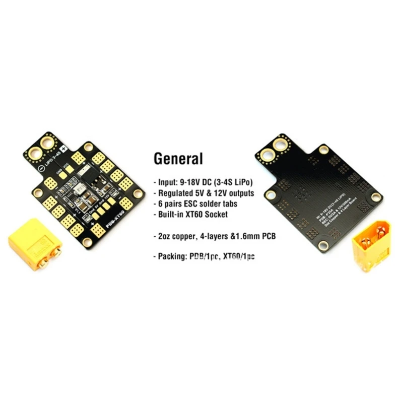 Matek Systems PDB Power Distribution Board XT60 BEC 5V & 12V 2oz For RC Helicopter FPV Quadcopter Muliticopter drone power distribution board