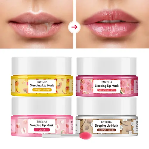 ENVISHA Mango Lip Sleep Mask Night Sleeping Maintenance Moisturizing Fade Lip Lines Nourishing Lip Balm Skin Care Beauty Health - Image 3