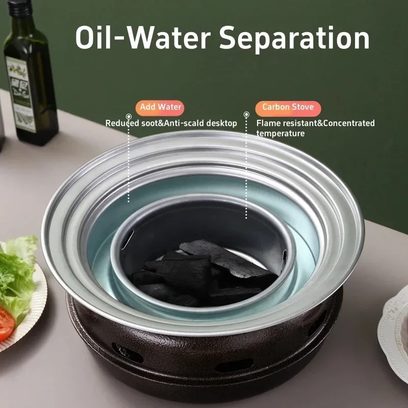 Barbecue Grill Home Barbecue Outdoor Camping Charcoal BBQ Stove Grills Mesh Portable Smokeless Grill Pan