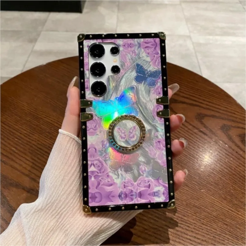 Luxury Glitter Laser Ring Phone Cover