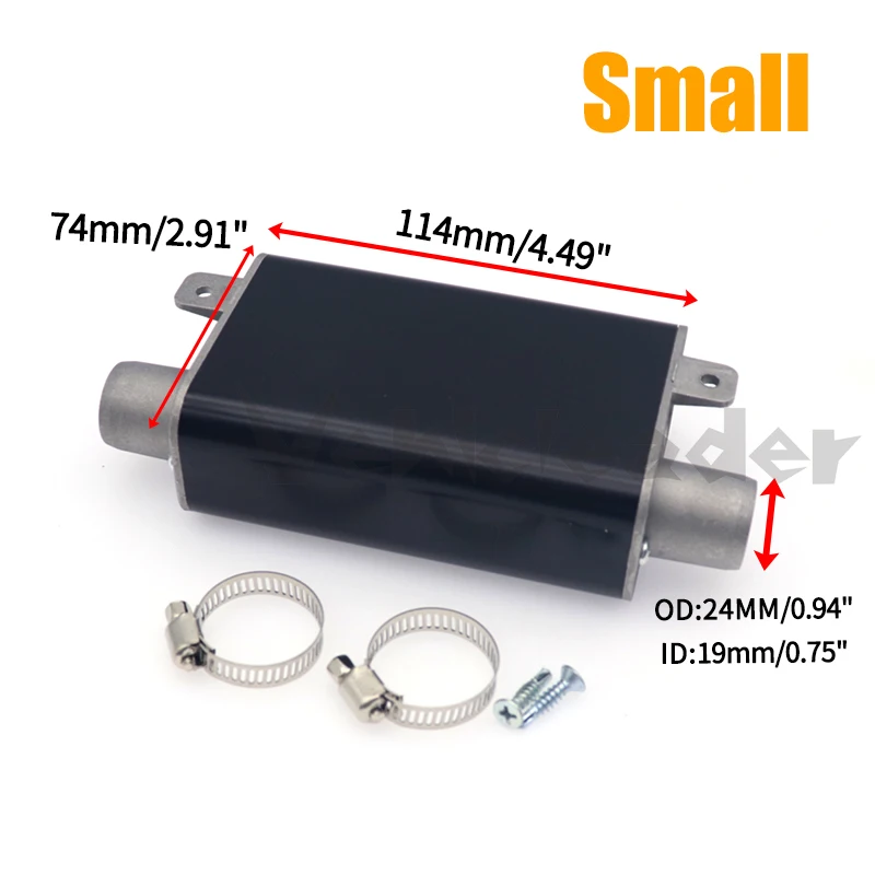 Car Parking Heater Muffler 24mm Exhaust Muffler Heater Exhaust Silencer Pipe Upgraded Clamp Bracket Webasto Eberspache diesel heater exhaust pipe,air diesel heater duct pipe,air diesel heater,diesel heater,heater duct connector,air heater exhaust connector