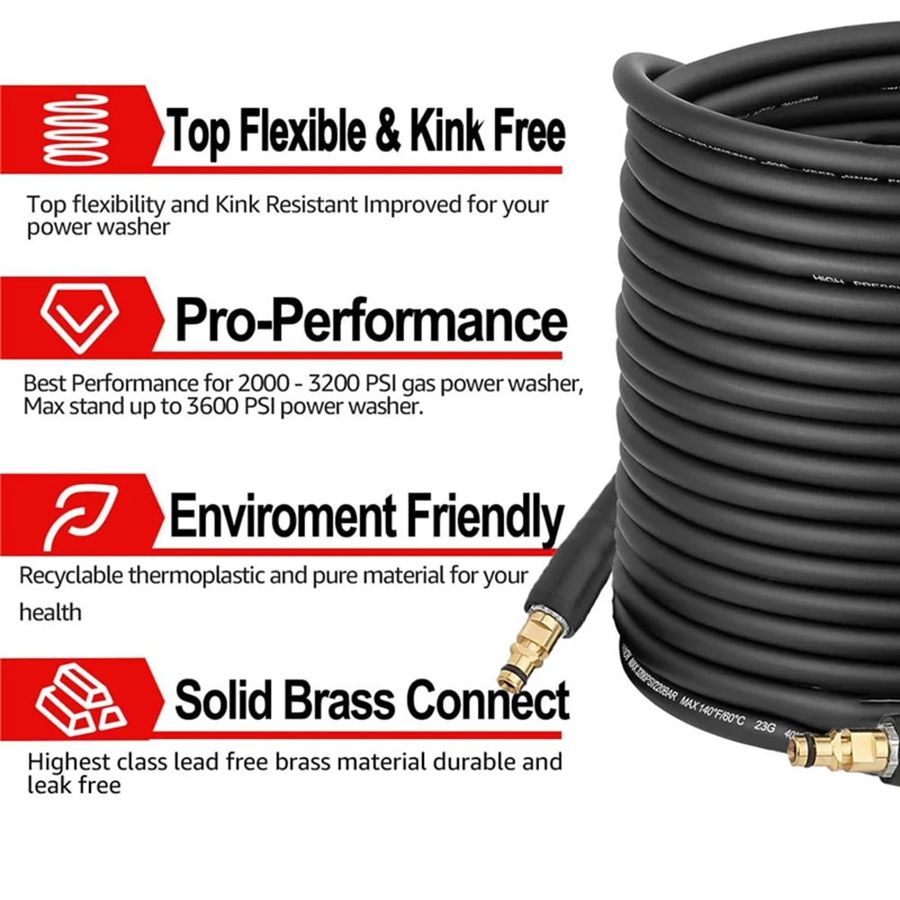 For Karcher K Series K2 K3 K4 K5 K7  High Pressure Replacement Hose With Quick Connector Accessories Extension Water Hose 2