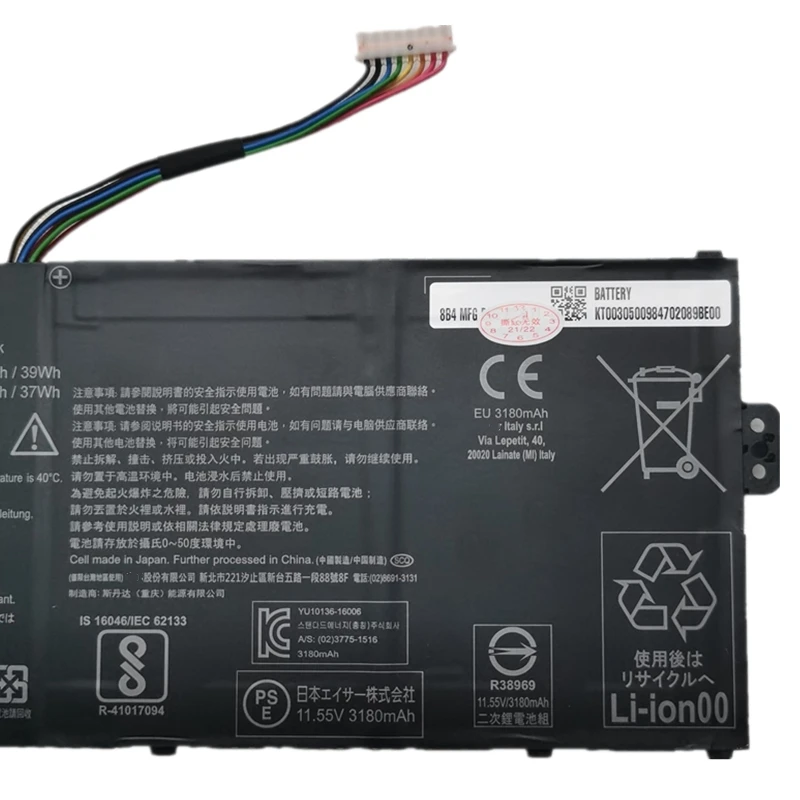 Batterie 10.8V 3.45Ah Li-ion pour Acer Chromebook R11 C738T