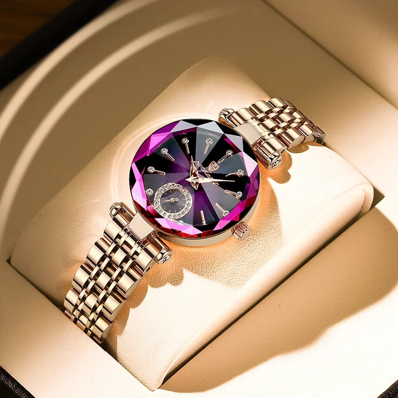

Quartz Wristwatches Romantic Crystal Ladies Watches Brand Diamond Waterproof Women Watch Luxury Stainless Steel Female Clocks