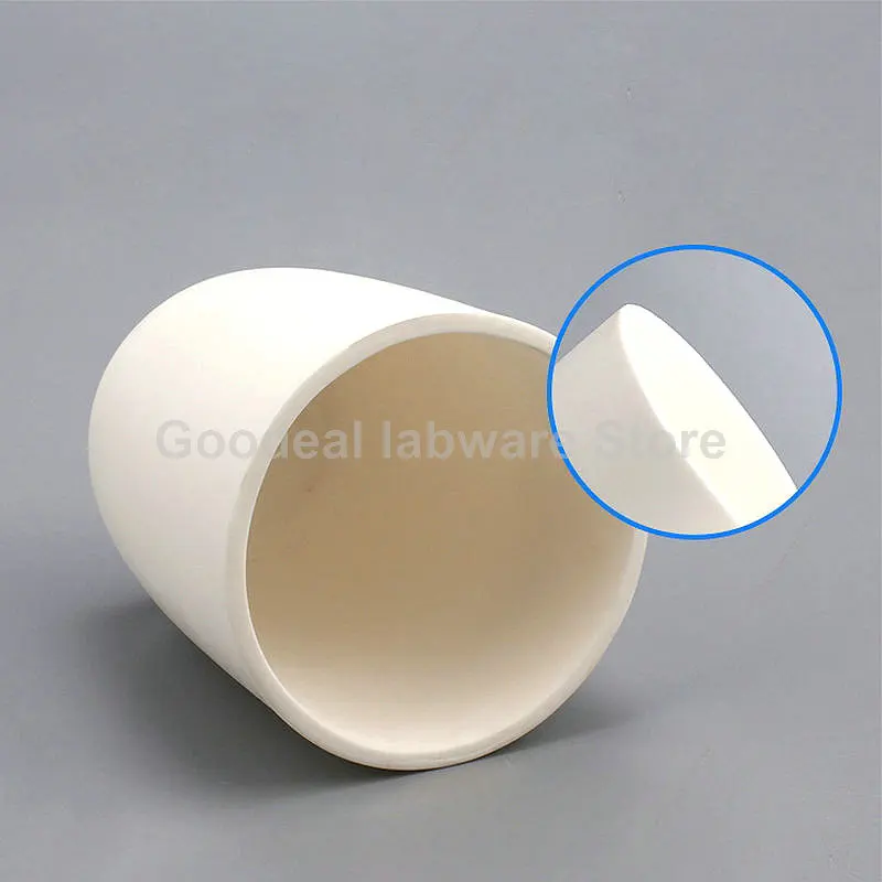1pc Lab 5/10/20/25/30/50/100/150/200ml/300ml Corundum Crucible with cover，99% alumina high temperature crucible