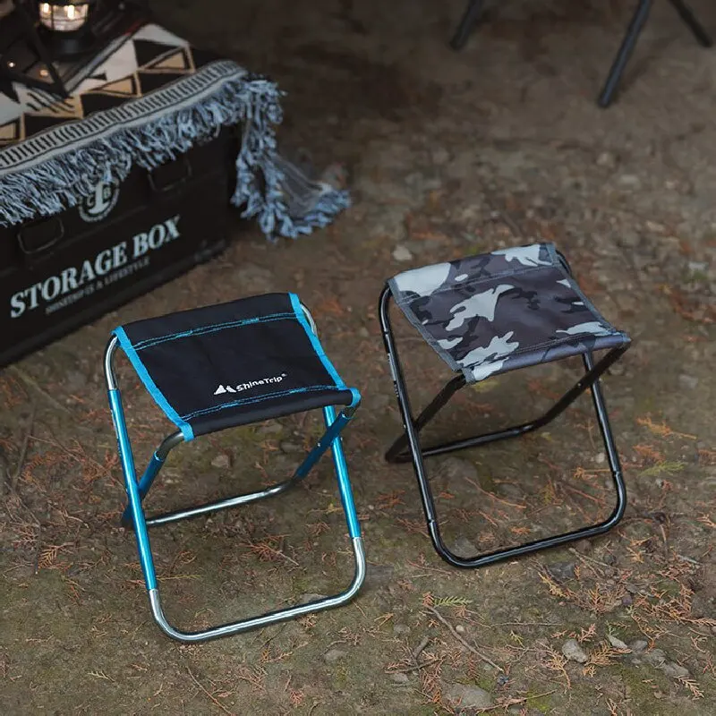 Shine Trip Portable Folding Stool Aluminum Alloy Outdoor Chair for Travel Beach Fishing Compact Mazha Train Seat