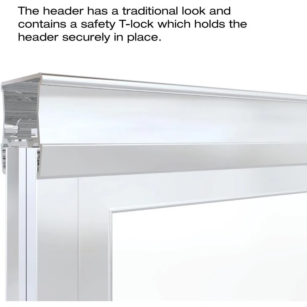 Deluxe Framed Sliding Tub Door, Fits 56-59 inch Opening, Clear Glass, Silver Finish Product Dimensions ‎60 x 6 x 58.5 inches 4
