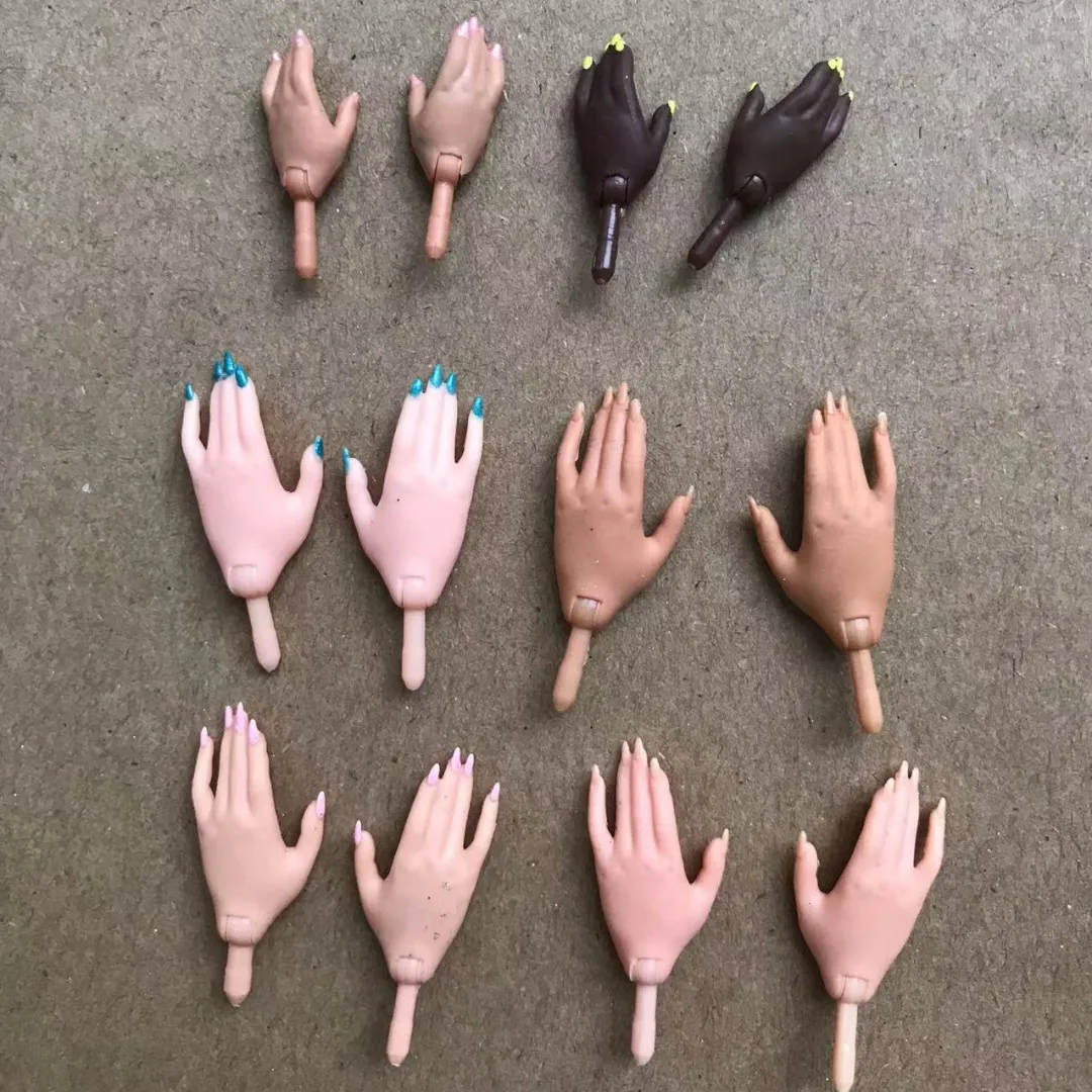 doll replacement hands Fashion Sister Doll Replacement Hands White Brown Black Skin Doll Parts Original Accessories 1/6 Decorations