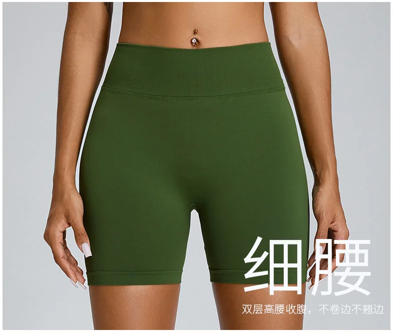 Seamless Yoga Shorts Women's Three-point High-waist Sweatpants Nude Quick-drying Fitness Yoga Clothes Gym Shorts Women Leggings