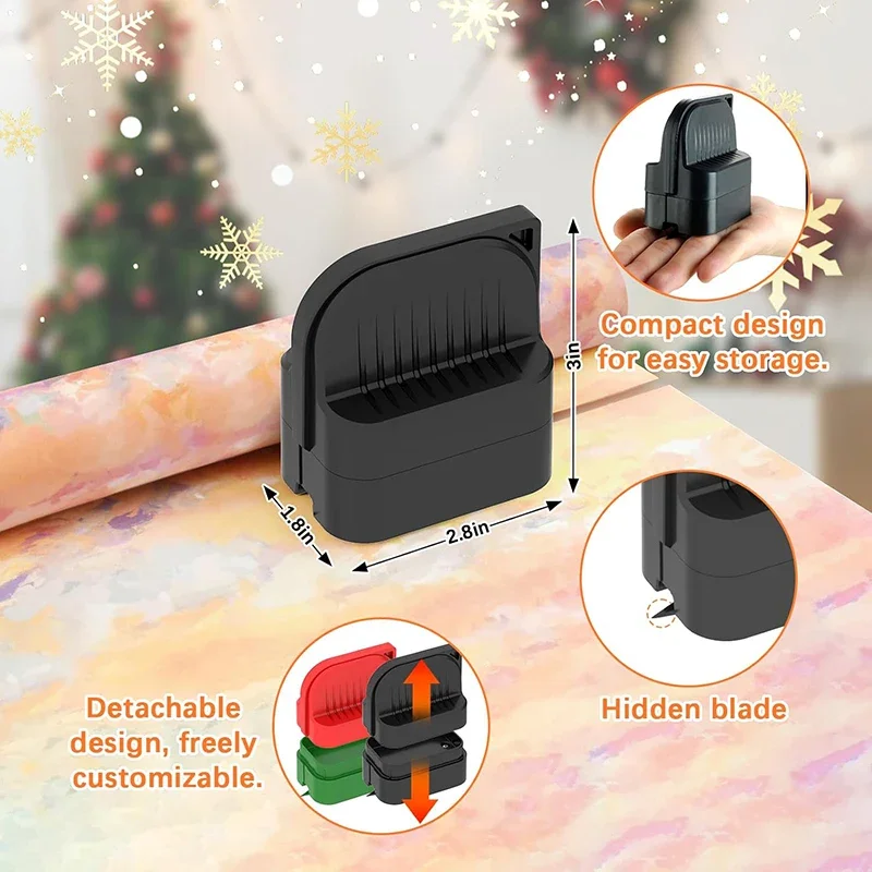 wrapping paper cutter gift wrap cutter Christmas gift wrapping paper roll cutter with 2 interchangeable blades 1 piece