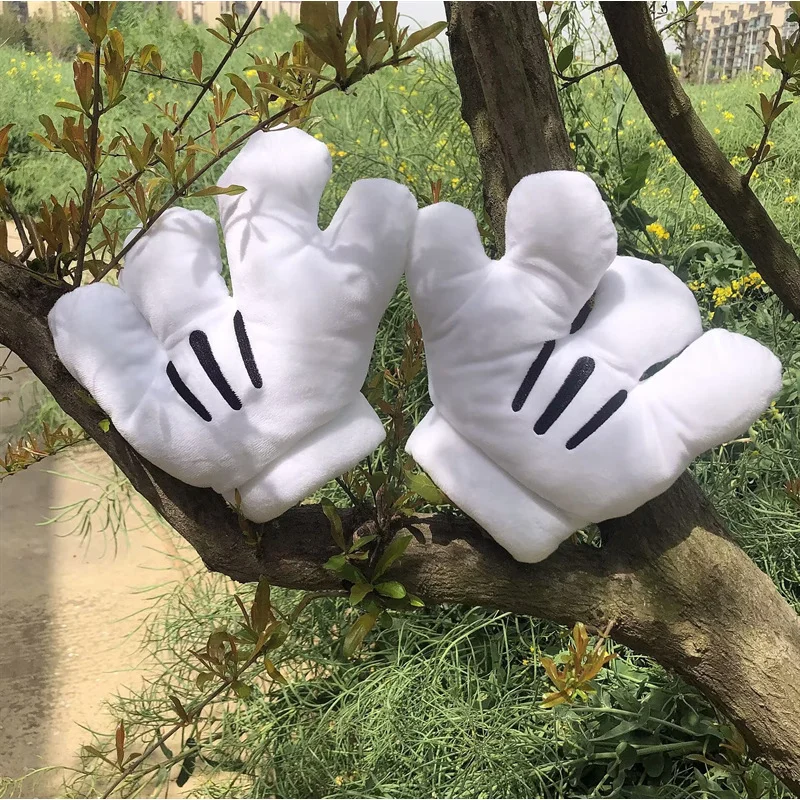 Gants peluche Mickey Mouse - Accessoire costume amusant