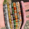 5*8mm Natural Stone Rondelle Beads Tiger Eye Pink Quartz Fluorite Labradorite Beads for Jewelry Making DIY Bracelet 4