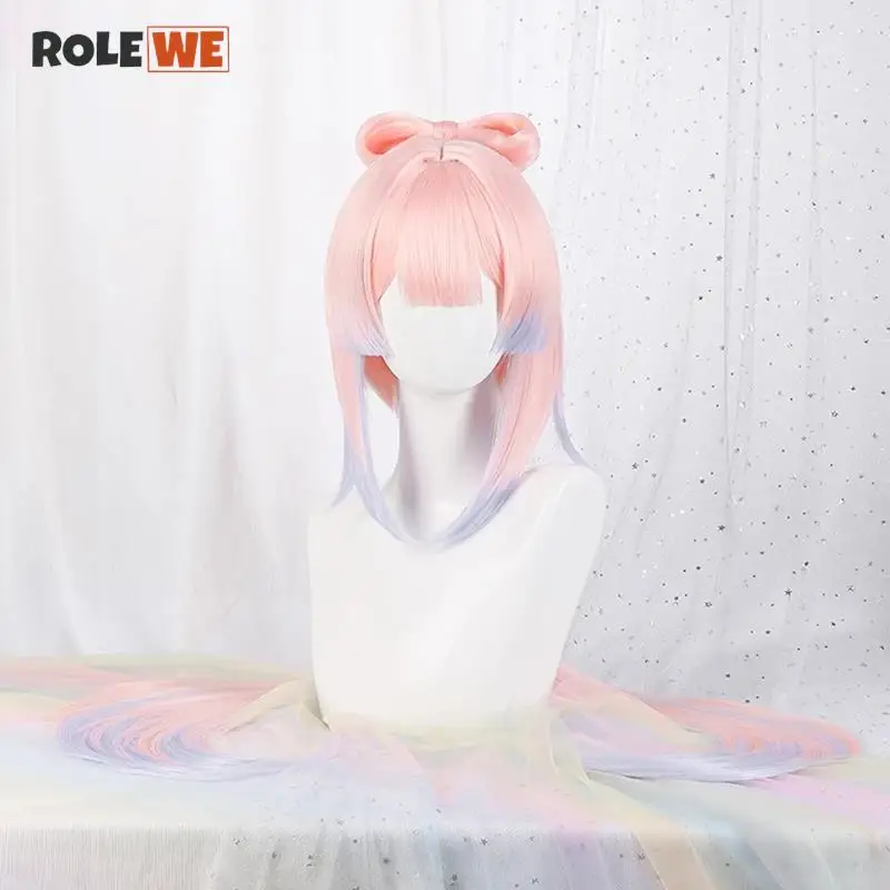 

Game Genshin Impact Kokomi Cosplay Wig Long Gradient Mixed Color Heat Resistant Synthetic Hair Wigs + Wig Cap