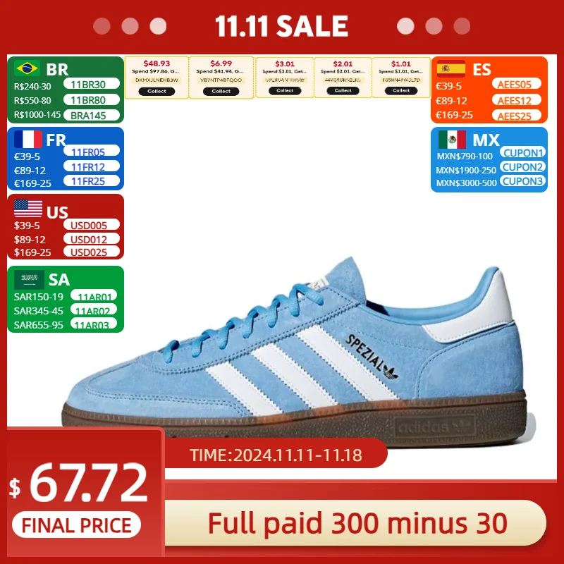 Sports Shoes Adidas HANDBALL SPEZIAL LOW Men Women Shamrock Original Casual Breathable