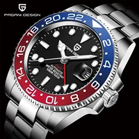 Nouvelle montre mécanique de luxe PAGANI DESIGN 2026 pour homme, en acier inoxydable, avec fonction GMT, verre saphir, montre haut de gamme pour homme, reloj hombre 1