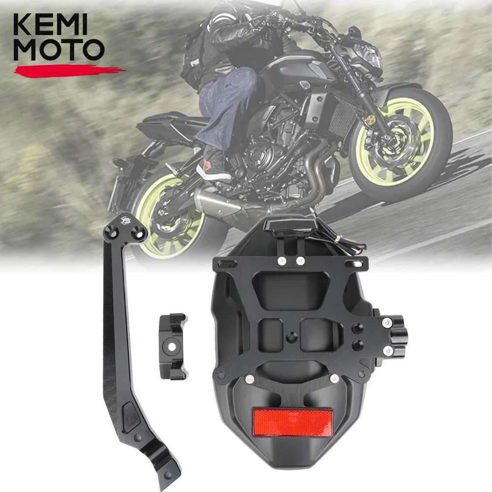 

MT07 Motorcycle Rear Fender For YAMAHA MT-07 XSR700 XSR-700 2014 2023 Mudguard Wheel Splash Guard License Plate Frame KEMiMOTO