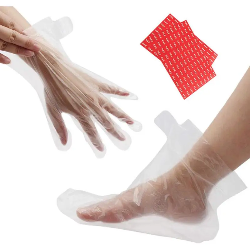 Transparent Foot Covers 200Pcs Large Safe Shoes Cover Paraffin Bath Wax SPA Bags For Hand And Foot Hot Wax Skin Caring Tool 400 200 100 50 шт 25 50 100 200pcs foot patch