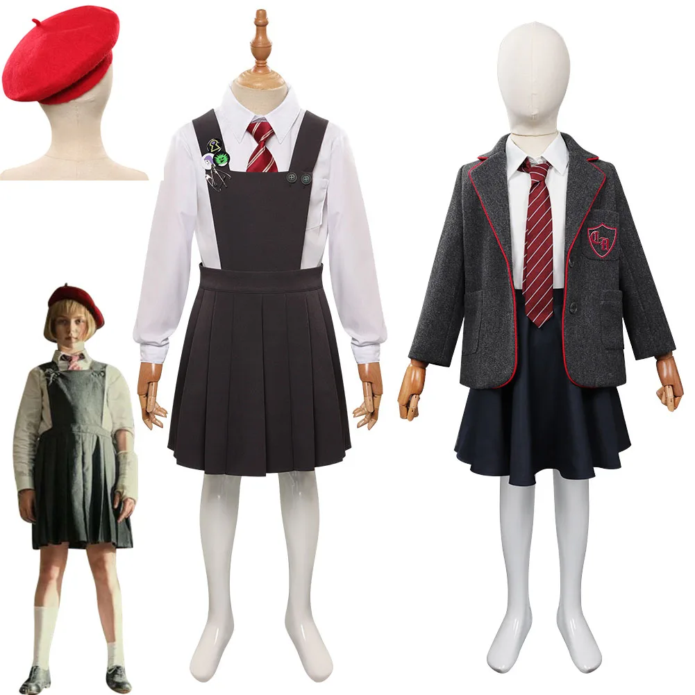 

Hortensia Cosplay Girls Costume Roald Dahl’s Matilda the Musical Kids Children Outfits Halloween Carnival Party Suit Disguises