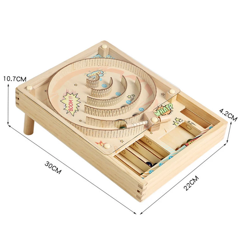 Wooden Mini Pinball Machine Table Game for Kids and Adults