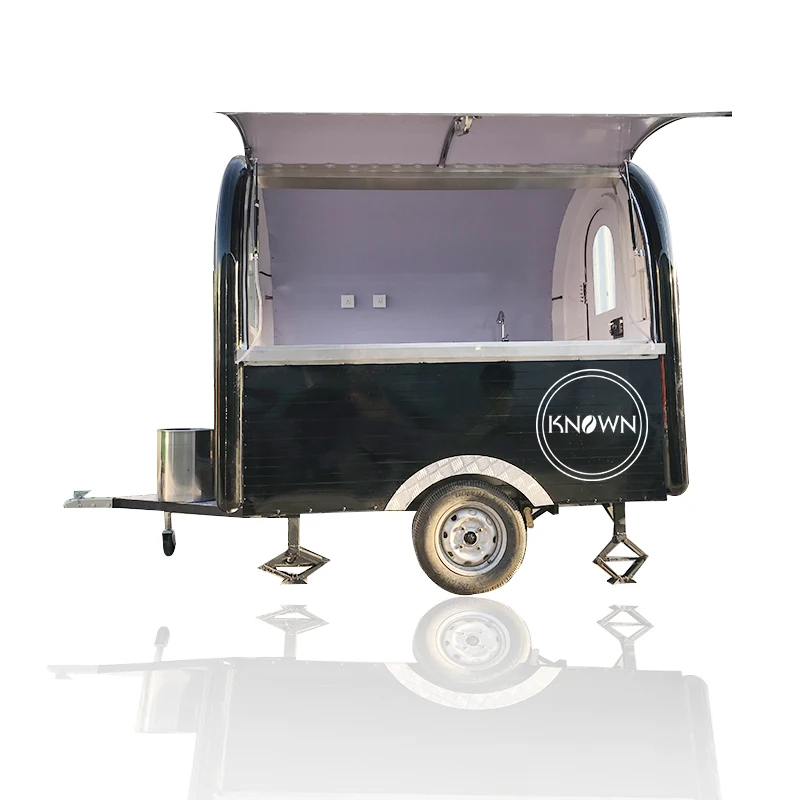 OEM KN-220B 2.2*1.6*2.1M mobile street ice cream bin food trailers cart/ truck with free shipping by sea