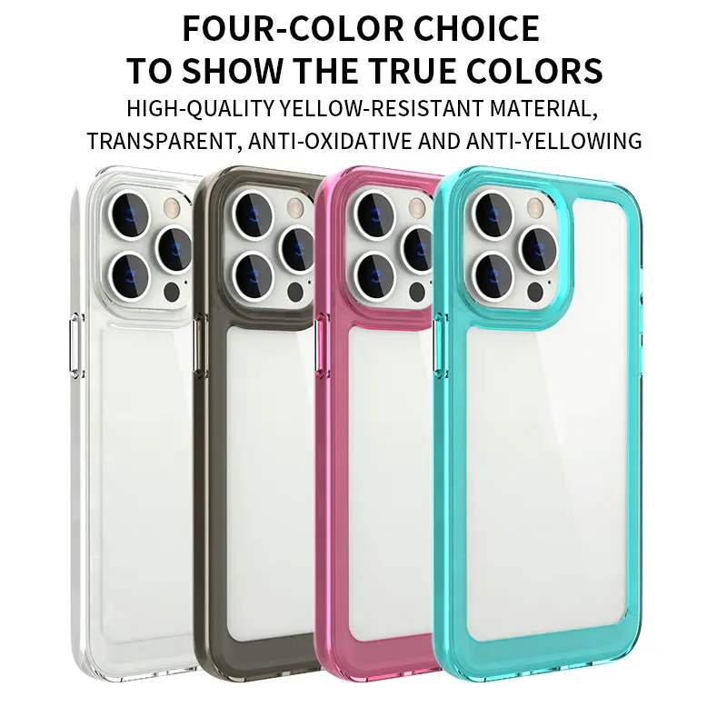 Luxe Transparante Shockproof Case Voor Iphone 14 13 12Pro 11Pro Max Xs Xr 7 8 Plus SE2020 Antiklopmiddelen telefoon Shell Back Cover_voghion.com