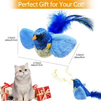 Indoor Interactive Birds Toy for Cat Chasing Teasing Toy Sounding Catnip Cat Teaser Toy Self-hilarity Wall Hanging Birds Cat Toy 6