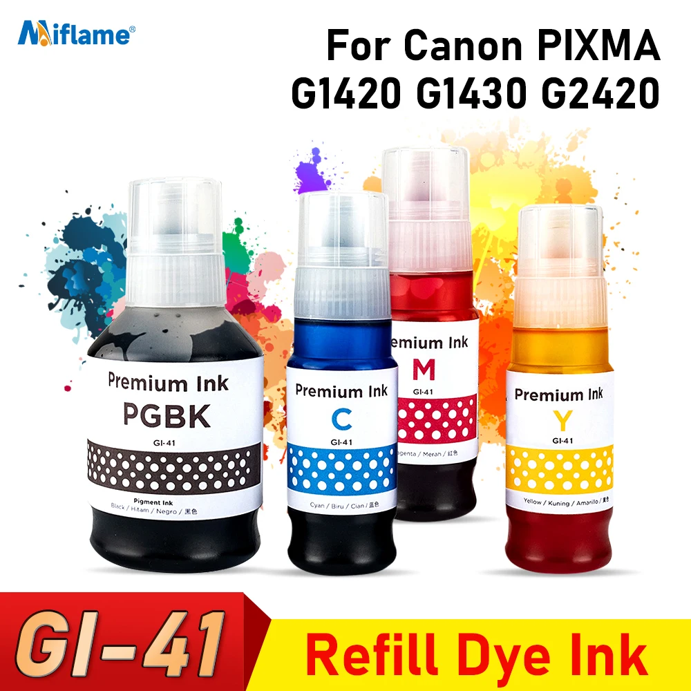 Refill Dye ink Kit GI-41 Dye ink For Canon PIXMA G1420 G2420 G2460 G3420 G3460 G3472 G4470 Refillable Ink Botella De Tinta dye ink kit,ink refill kit,ink cartridge refill kit